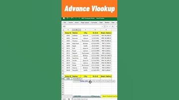 Advance Vlookup in Excel  #excel #excelinterview #shortvideo