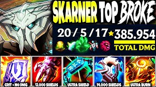 New Immortal Skarner Top Build BROKE SEASON 14: 4x SHIELDS & 385.000 DMG 🔥 LoL Skarner s14 Gameplay