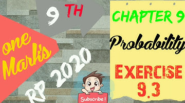 TN Samacheer 9 Maths New Syllabus | Probability | Exercise 9.3 sum Explanation