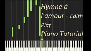Edith Piaf Hymne à l'amour Piano Ballad - Synthesia Tutorial