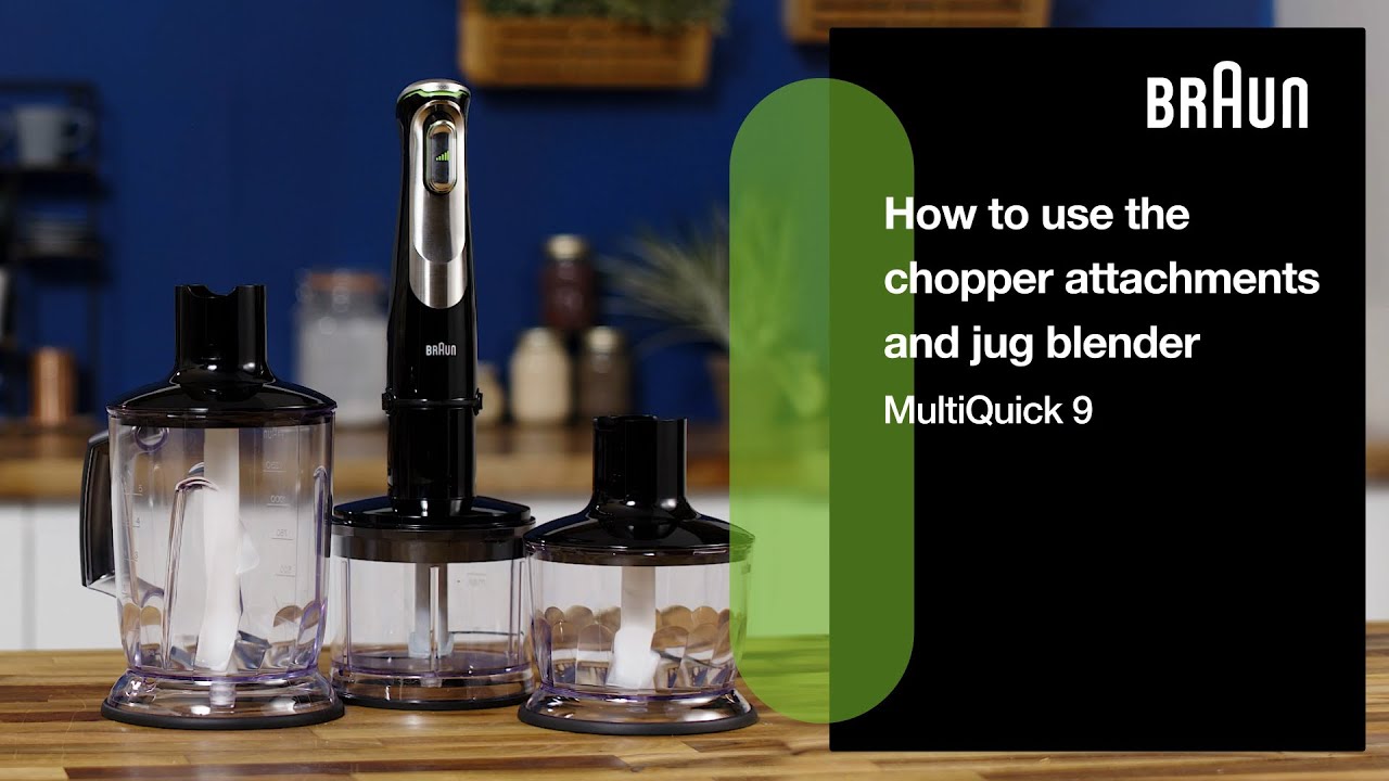 MultiQuick 9  How to use the chopper attachments and blender jug 