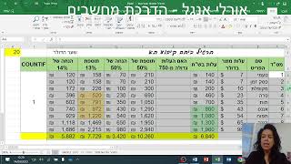 שטראוס   סרטון הדרכה באקסל EXCEL בנושא  VLOOKUP