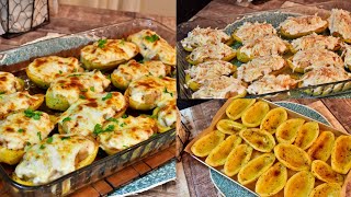 قوارب البطاطا المحشيه بحشوة الدجاج   الشهيه  Potato boats with chicken and bechamel