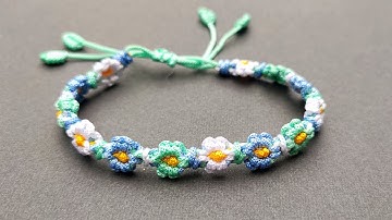 Cómo hacer pulseras de macramé / Tutorial simple de pulsera de macramé / Macrame bracelet handmade