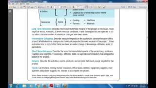 Part II Project Planning and Implementation (Project Logic Model)