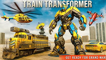 Super Train Robot Transform Fight 🚁🚆 Android Simulator Game | Epic GAMEPLAY