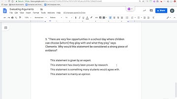 Evaluating Arguments 5