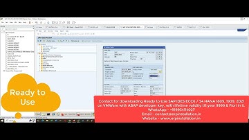 Download &Install Ready to useSAP IDES ECC6 S4 HANA on VMWare lifetime validity,developer key,Fiori.