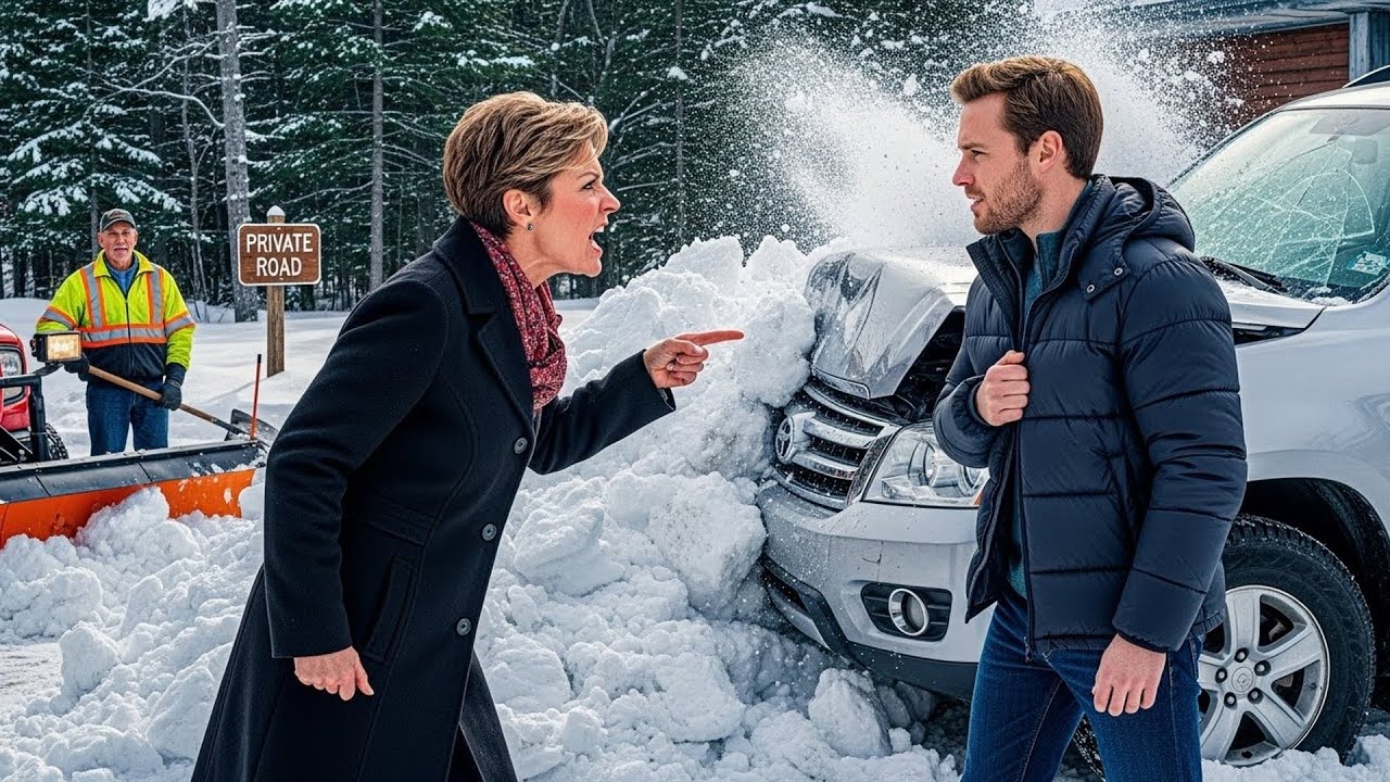 HOA Karen Crashed Into My Snowbank And Sued Me, Then Learned I Own The Private Road She Used
