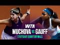Karolina Muchova vs. Coco Gauff | 2026 Stuttgart Quarterfinal | WTA Match Highlights