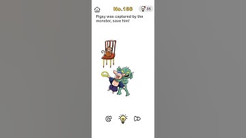 Brain out level 136  Pigsy was captured by the monster, save him! walk-through with solution