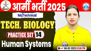 Army Practice Set 2025 | Human Systems | Technical Biology for Army Nursing Assistant