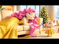 😱 OMG! Cute Little Kitten Cuts Mom’s Hair at Christmas 🎄🐱✂️ Sweet Surprise!. | AI Cat Story #aic