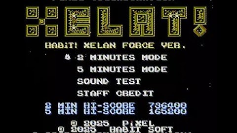 Habit! Xelan Force Version (Famicom / NES) gameplay 2 minutes mode 788500 new homebrew 2025