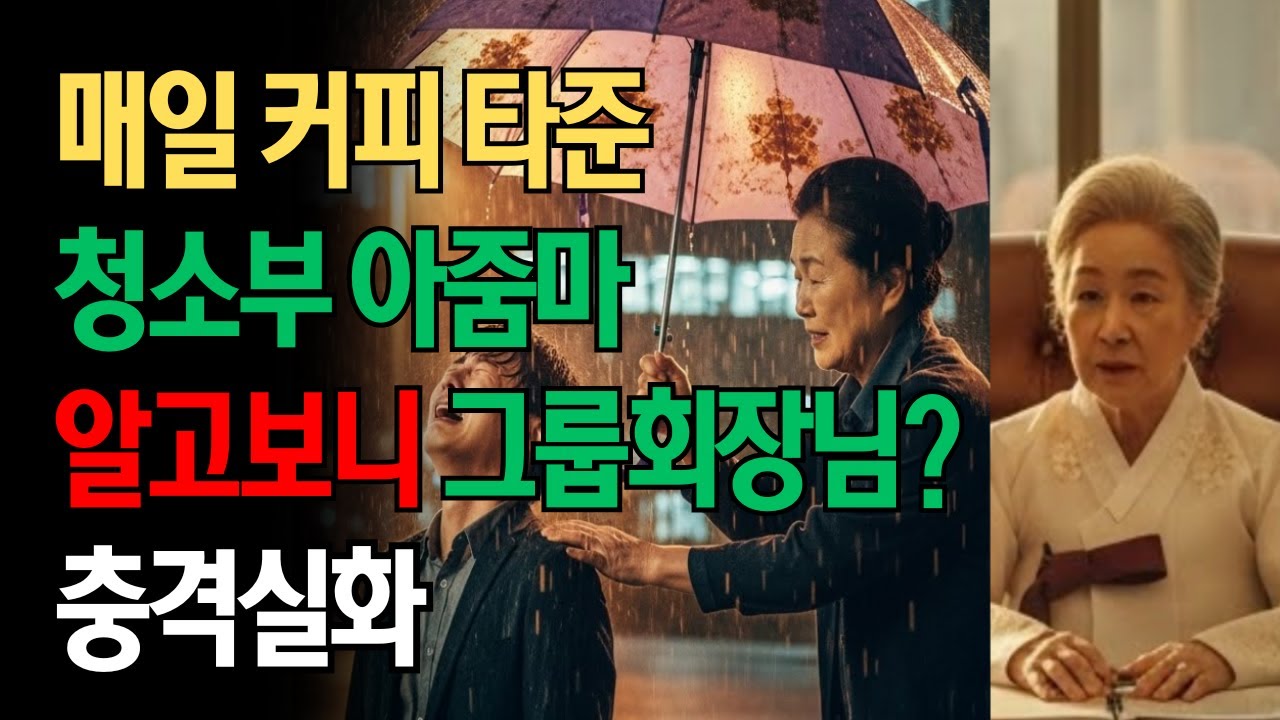 청소부 아주머니께 매일 믹스커피 타 드린 신입사원... 1년 뒤 회장실로 호출된 소름 돋는 이유 [감동실화]