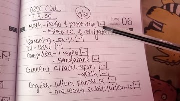 OSSC CGL 2025📖✏️📚 30 days study challenge🎯 day-6|| my daily TO DO LIST 📖