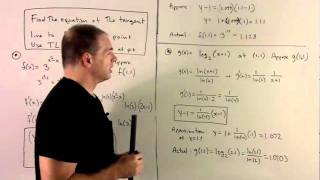LogarithmicTangent Lines to Understand the Behavior of a Function