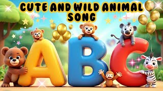 A to Z Cute and Wild Animal Song for Kids | Fun Learning Wild Animals with Alphabet