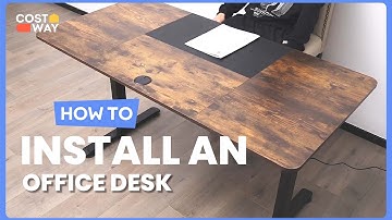 How to Install the 55 Inch Electric Height Adjustable Office Desk | JV10677US #costway #howto