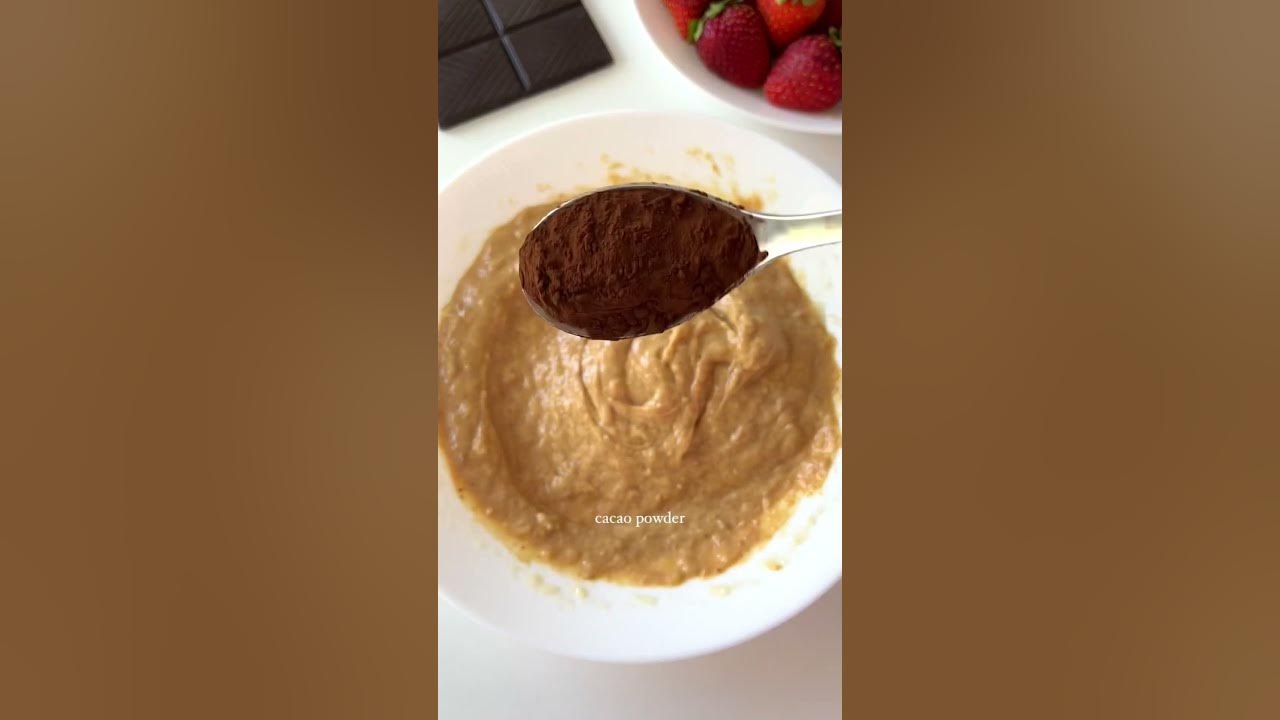 4-ingredient Healthy Chocolate Microwave Cake🤩 #glutenfree #healthydessert #vegancake #healthy