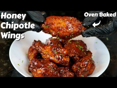 How To Make CRISPY Chicken Wings in the Oven | Honey Chipotle Wings #MrMakeItHappen