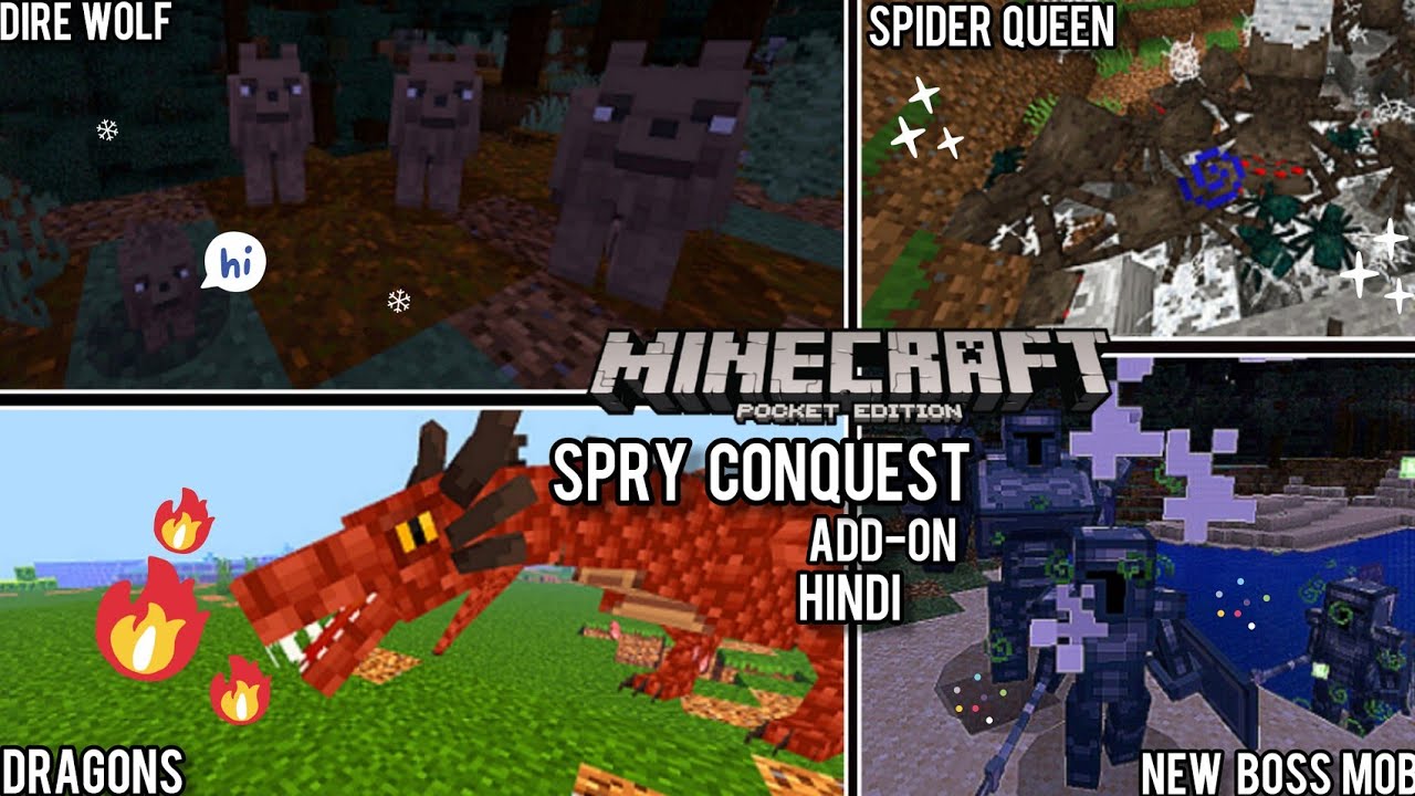 Minecraft Spry Conquest Addon for PE in (Hindi) 1.18 (OP)🔥