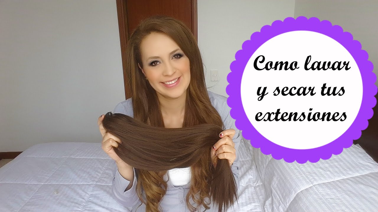 Como lavar y secar tus extensiones de cabello natural