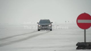 Take a ride across frozen sea on Estonia's ice road
