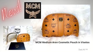 Medium Aren Cosmetic Pouch in Visetos Cognac