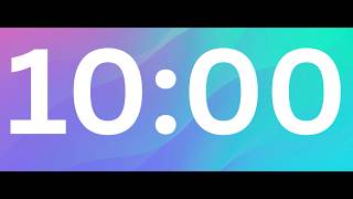 10 Minute Silent Timer with Soft Alarm (Gradient Background)