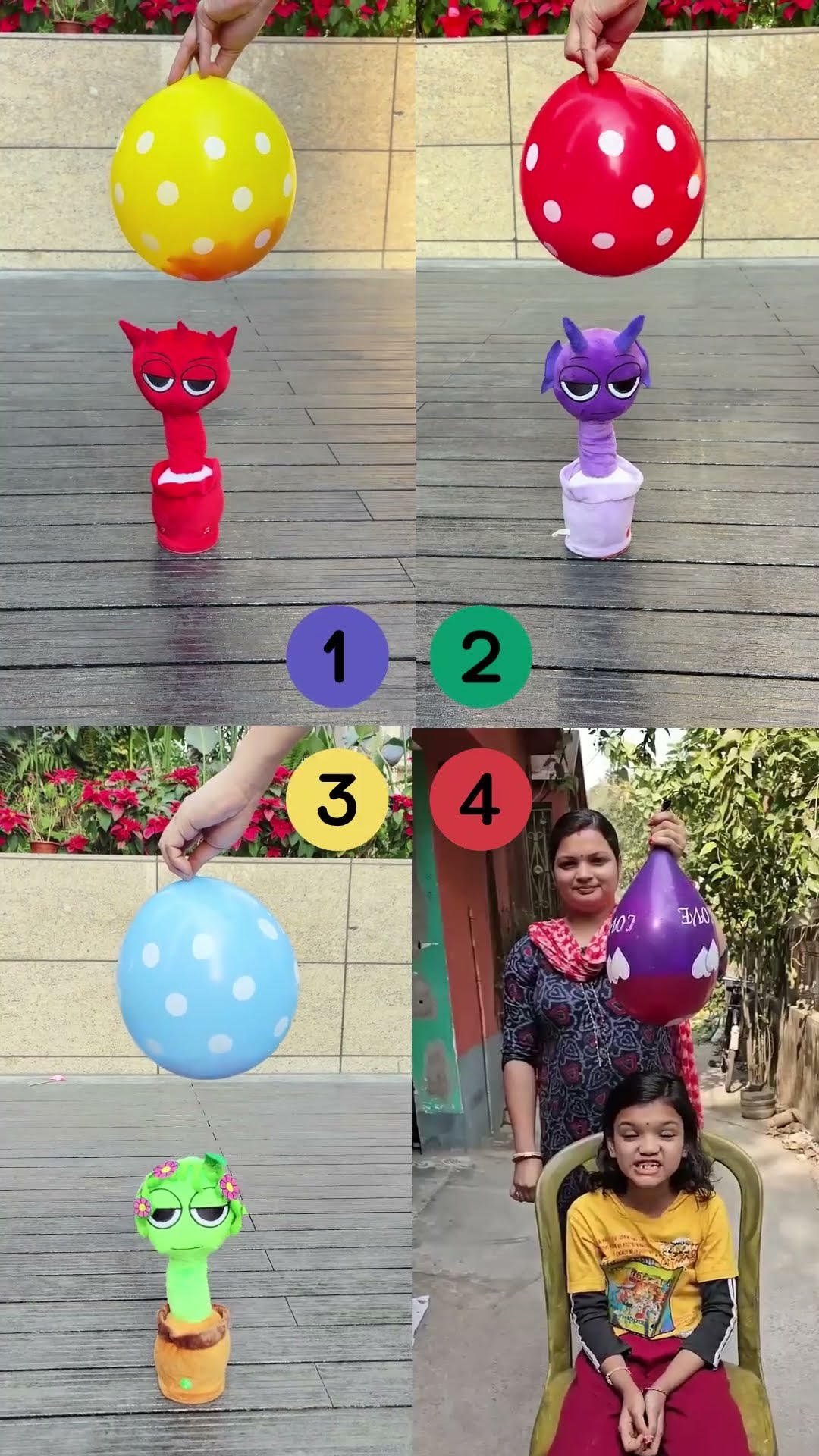 Sprunki dancing cactus vs balloon collection