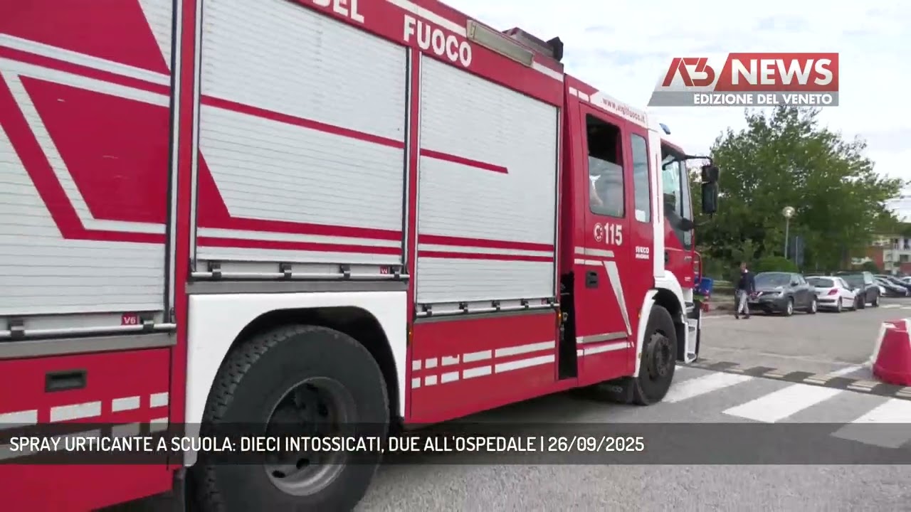 SPRAY URTICANTE A SCUOLA: DIECI INTOSSICATI, DUE ALL'OSPEDALE | 26/09/2025