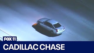 Police chase suspect breaks 100 mph; Suspect possibly connected to shooting