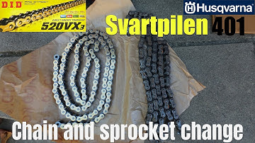 Husqvarna Svartpilen 401 Chain And Sprocket Change -STEP BY STEP-