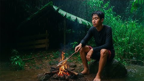 2 days of creating a shelter by the stream, fishing, catching crabs and fish, cooking, sleeping alon