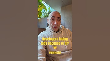 Developers losing jobs because of Ai? #unclestef #softwaredevelopment
