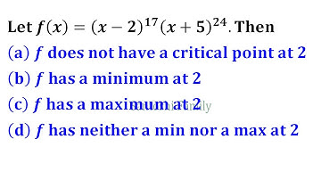 Critical Points Saddle Points No Local Maxima and Minima IIT Jam 2006 Mathematics