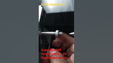Superfine M8 thread pitch 1.25Right hand on cnc