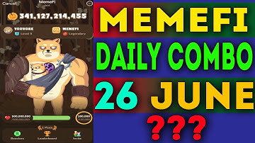 memefi daily combo 26 june | today memefi 2,000,000 coin