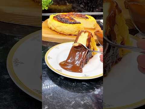 ЧИЗКЕЙК САН СЕБАСТЬЯН 🔥 🍰❤️ #shorts #рецепты #еда #chocolate #cheesecake