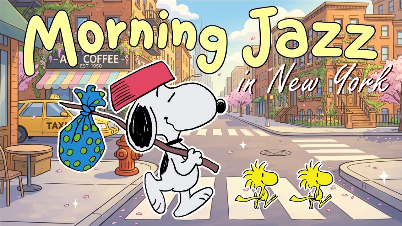 Playlist | 스누피와 함께하는 뉴욕 아침 재즈 ☀️ 활기찬 시티 감성 재즈 플레이리스트 | Morning Jazz