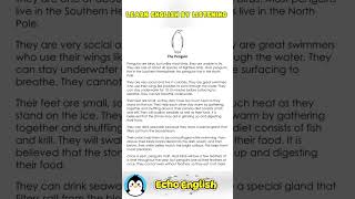 Learn English by Listening 🔥 | The Penguin Story | Improve English Fast