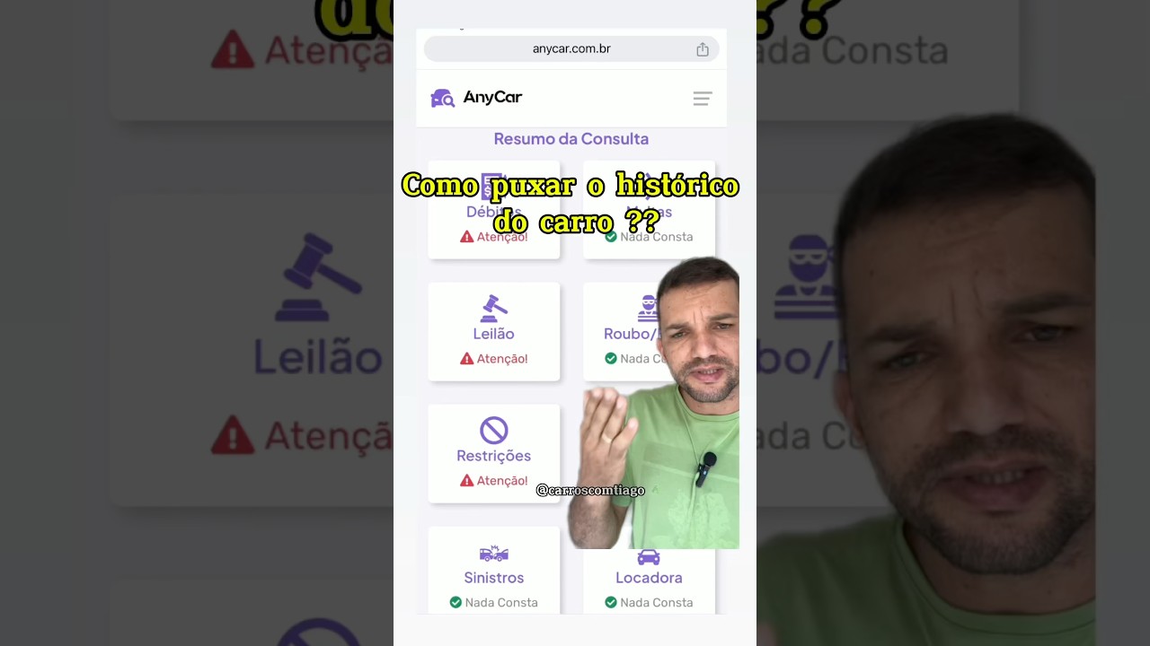 Como descobrir todo o hist&oacute;rico de um ve&iacute;culo? #carros #motos