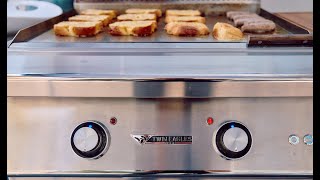 Breakfast french toast and sausages on the premium flat top griddle - The Twin Eagles Teppanyaki