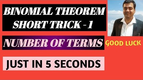 BINOMIAL SHORT TRICK / JEE / NDA / BITSAT / CETs / BANKING / AIRFORCE / COMEDK / TRICK