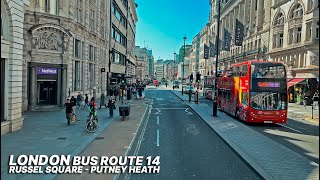 See London from a new perspective: London Double-decker Bus 14 from Russell Square to Putney 🚌