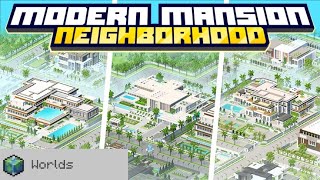 Modern Mansion Neighborhood | Minecraft Marketplace | Showcase screenshot 2