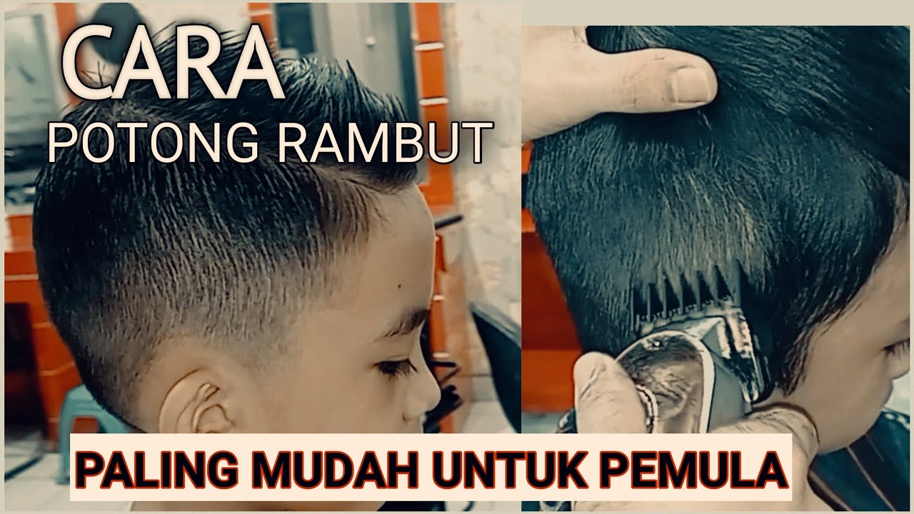 CARA POTONG RAMBUT PALING GAMPANG DAN MUDAH - YouTube