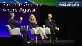 Stefanie Graf and Andre Agassi Talk Tennis, Philanthropy, Aviation, and More at NBAA-BACE - BJT