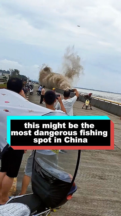this might be the most dangerous fishing spot in China. #delicous #facts #youtube